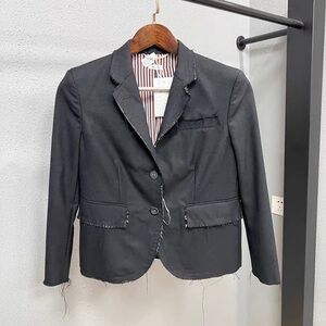 Authentic Thom Browne Red and Blue Striped Blazer